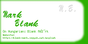 mark blank business card